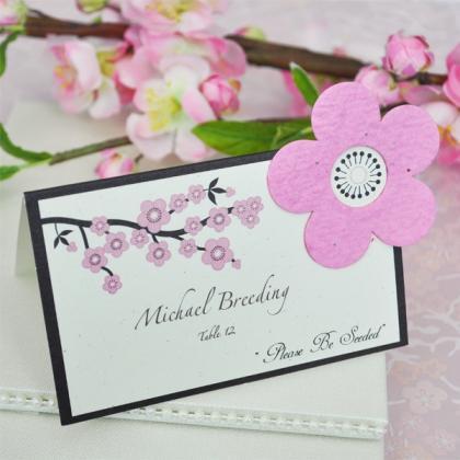 Cherry Blossom Plant-able Seed Place Cards